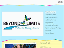 Tablet Screenshot of beyondlimitstherapy.org